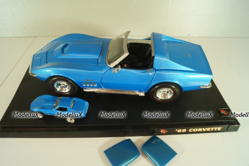 Chevrolet Corvette Stingrey (C3) 1968, Hall of Fame, blue, 047332, Hot Wheels 1:18/1:64 Set