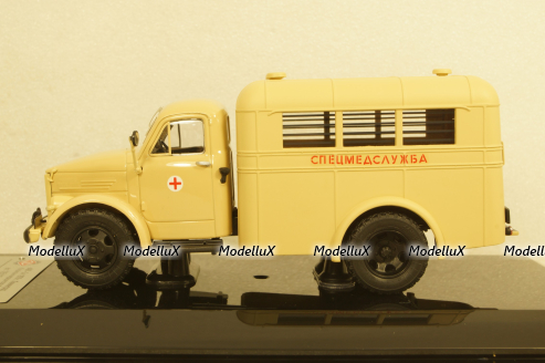 Газ-51 "АМ-3" - 1970г (СпецМедСлужба г. Ленинград) Лимитированная, 105118, DiP Models 1:43