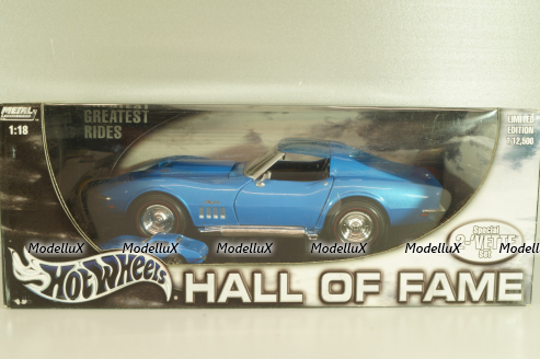 Chevrolet Corvette Stingrey (C3) 1968, Hall of Fame, blue, 047332, Hot Wheels 1:18/1:64 Set