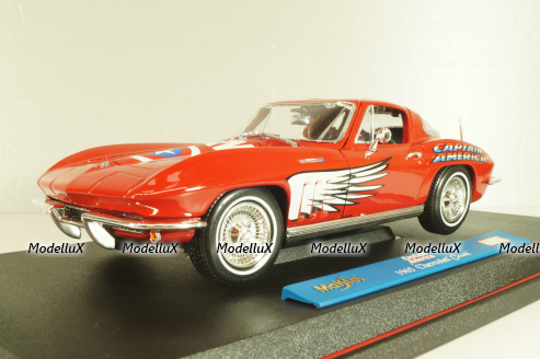 Chevrolet Corvette Stingray (C2) "Captain America" 1965, red, 36002, Maisto 1:18