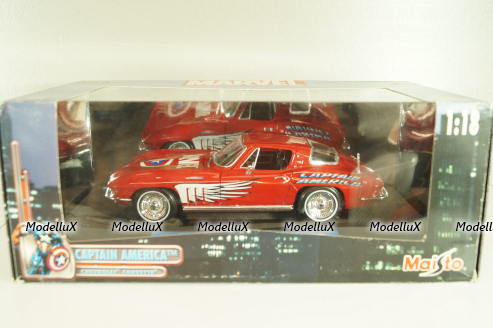 Chevrolet Corvette Stingray (C2) "Captain America" 1965, red, 36002, Maisto 1:18