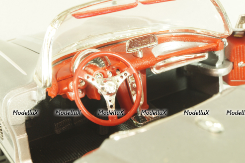 Chevrolet Corvette (C1) Convertible 1962, silver, 36833, ERTL 1:18 Уценка!