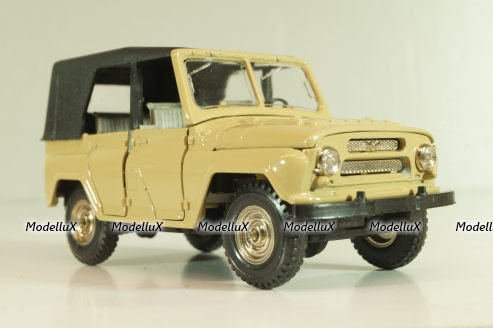 Уаз-469 А34, бежевый, 1991г., серый салон, Тантал/Радон 1:43
