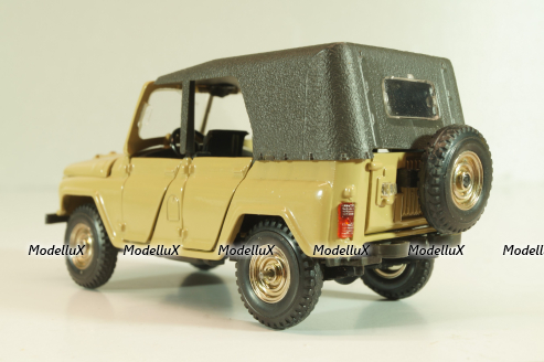 Уаз-469 А34, бежевый, 1991г., черный салон, Тантал/Радон 1:43