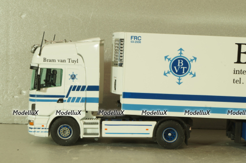 Scania 114L with semi-trailer "Bram van Tuyl" white, Tekno 1:50