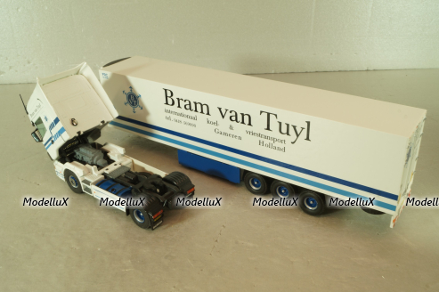 Scania 114L with semi-trailer "Bram van Tuyl" white, Tekno 1:50