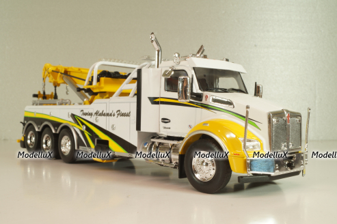Kenworth T 880 wrecker tow truck 2018, white/yellow, TTR037, IXO 1:43