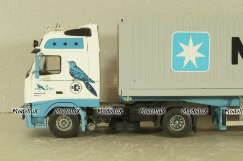 Volvo FH 12 with semi-trailer "Maersk" white/blue/grey, Tekno 1:50