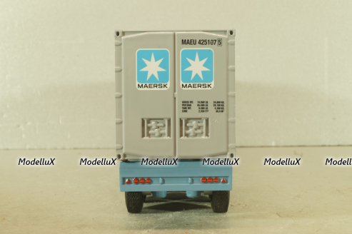 Volvo FH 12 with semi-trailer "Maersk" white/blue/grey, Tekno 1:50