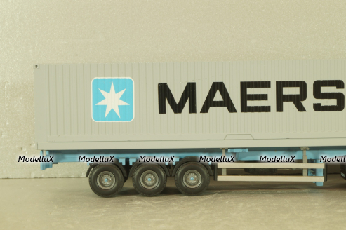 Volvo FH 12 with semi-trailer "Maersk" white/blue/grey, Tekno 1:50