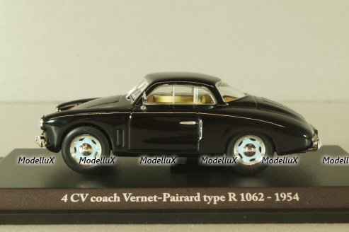 Renault 4CV coach Vernet-Pairard type R 1954, black, Eligor 1:43