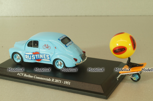 Renault 4CV Berline Commerciale Rustines 1951, blue, Eligor 1:43