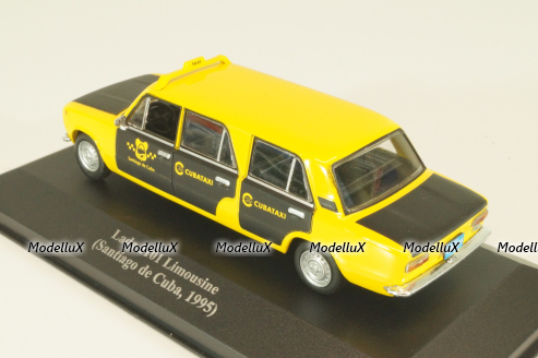 Ваз-2101Жигули Limousine Taxi Santiago de Cuba 1995, yellow/black, Altaya 1:43