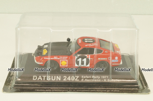 Datsun 240Z #11 Rally Safari 1971, E.Herrmann/H.Schuller, red/black, Altaya 1:43