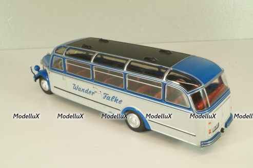 Borgward BO 4000 bus 1952, blue/white, Autobus Dal Mondo #60 (с журналом), Hachette 1:43 Уценка!