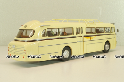 Ikarus 66 bus 1955, beige, Autobus Dal Mondo #21 (с журналом), Hachette 1:43