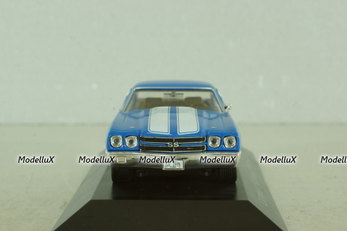 Chevrolet Chevelle SS 454 1970, blue, American Cars №6, DAM006, American cars, Altaya 1:43