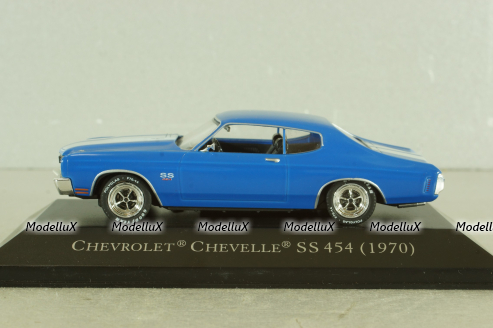 Chevrolet Chevelle SS 454 1970, blue, American Cars №6, DAM006, American cars, Altaya 1:43