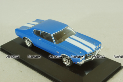 Chevrolet Chevelle SS 454 1970, blue, American Cars №6, DAM006, American cars, Altaya 1:43