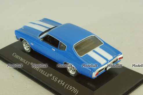 Chevrolet Chevelle SS 454 1970, blue, American Cars №6, DAM006, American cars, Altaya 1:43