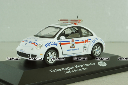 Volkswagen New Beatle, London Police of Canada 2003, white, Cararama 1:43