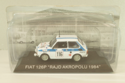 Fiat 126P #116 Rally Acropolis 1984 (Polski Fiat),  white, Kultowe Maluchy #2, Hachette 1:43