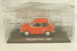 Fiat 126P 1973 (Polski Fiat), red, Kultowe Maluchy #1, Hachette 1:43
