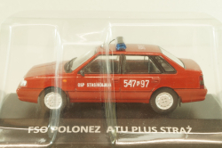 Polonez ATU Plus Straz, fire engine, red,  DeAgostini Legendy FSO #80, 1:43 