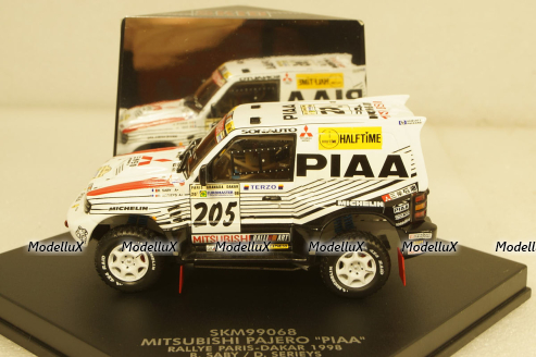Mitsubishi Pajero Rally Paris-Dakar 1998 Saby/Serieys St.Nr.205, SKM99068, Skid 1:43