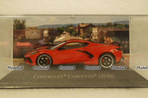 Chevrolet Corvette 2020, red, American Cars №61, Altaya 1:43
