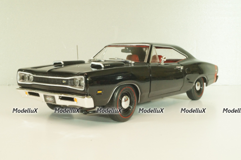 Dodge Coronet Super Bee 1969, black, AMM1347, AutoWorld 1:18