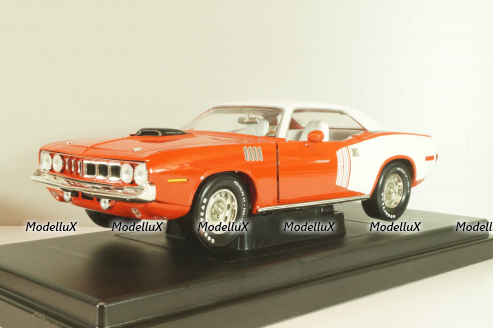 Plymouth Hemi Cuda 1971, Red/white, 291164P, ERTL 1:18
