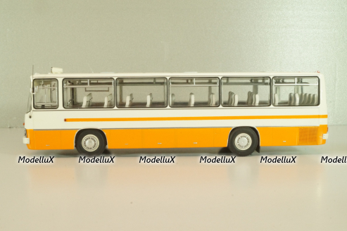 Икарус-255.70 белый/рыжий, DEM014OR, Demprice 1:43 (Конверсия)