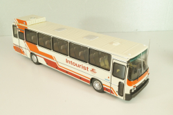 Икарус-250.70 Интурист, белый с красными пролосами, 04023, Demprice 1:43