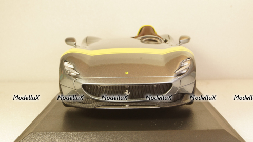 Ferrari Monza SP1 2019 metallic gray/decor, 16013GR, Burago 1:18