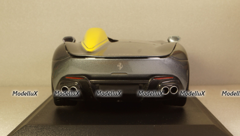 Ferrari Monza SP1 2019 metallic gray/decor, 16013GR, Burago 1:18