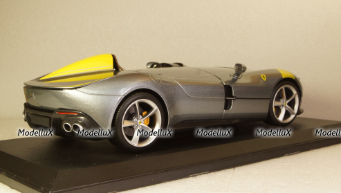 Ferrari Monza SP1 2019 metallic gray/decor, 16013GR, Burago 1:18