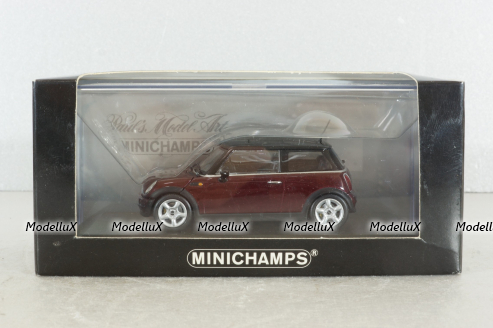 Mini Cooper (R50) 2000, dark red/black, Minichamps 1:43