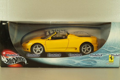Ferrari 360 Spider 2000, yellow, 29757Y, Hot Weels 1:18