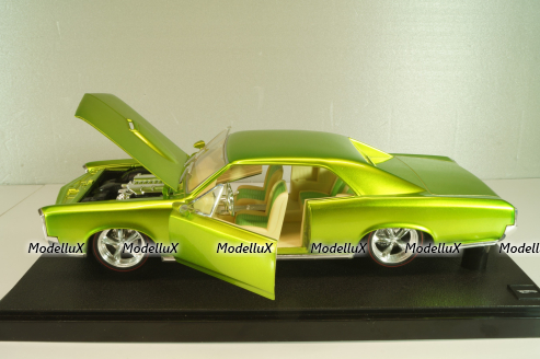 Pontiac GTO 1966, neon green, 311143, Hot Wheels 1:18
