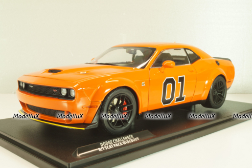 Dodge Challenger RT Tribute Dukes of Hazzard (movie) 2023 orange, 1805713, Solido 1:18