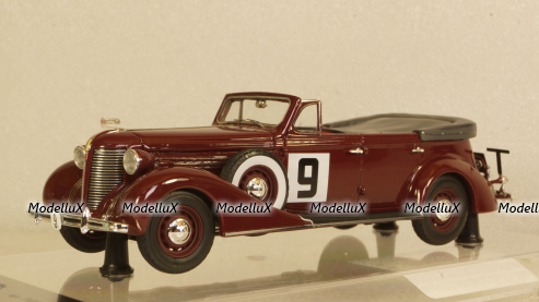 ЗИС-102А №9 Фаэтон вишневого цвета, 110203, DiP Models 1:43