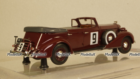 ЗИС-102А №9 Фаэтон вишневого цвета, 110203, DiP Models 1:43
