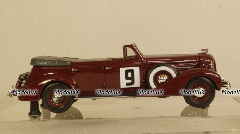 ЗИС-102А №9 Фаэтон вишневого цвета, 110203, DiP Models 1:43
