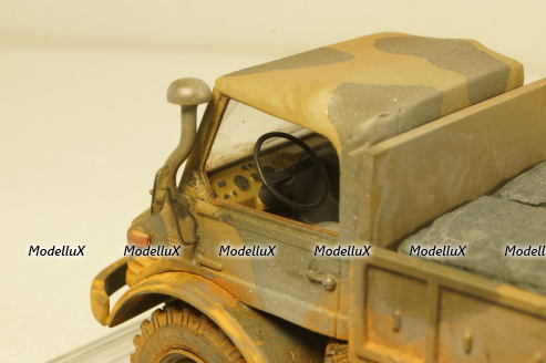 Mercedes Unimog U426 Армия Аргентины камуфляж со следами эксплуатации, KV мастерская 1:43