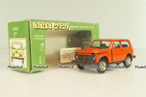 Ваз-2121 Лада Нива, март 1995г., красная, Тантал/Радон 1:43