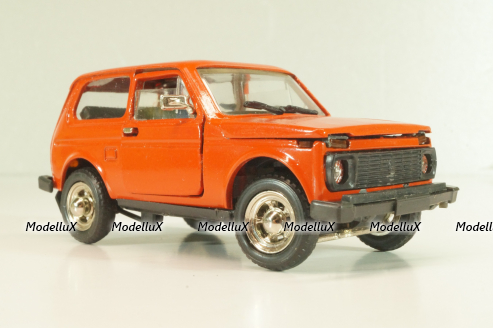 Ваз-2121 Лада Нива, март 1995г., красная, Тантал/Радон 1:43