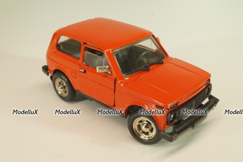 Ваз-2121 Лада Нива, март 1995г., красная, Тантал/Радон 1:43
