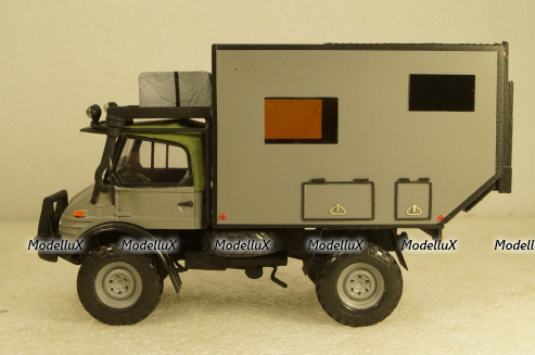 Mercedes Unimog 4х4 Кемпинг серый, KV мастерская 1:43