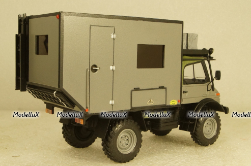 Mercedes Unimog 4х4 Кемпинг серый, KV мастерская 1:43
